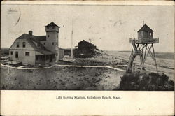 Life Saving Station, Salisbury Beach Postcard