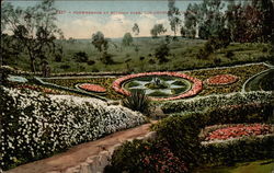 Flowerbeds at Elysian Park Postcard