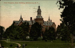 State Hospital, Main Building Postcard