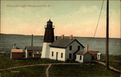 Point Judith Light Narragansett Pier, RI Postcard Postcard