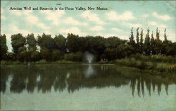 Artesian Well and Reservoir in the Pecos Valley New Mexico Postcard Postcard