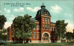 A Public School; in the Pecos Valley Postcard