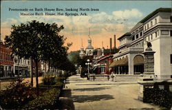 Promenade on Bath House Row Hot Springs, AR Postcard Postcard