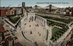 Manhattan Bridge Approach Postcard