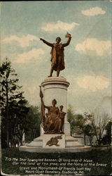 Grave and Monument of Francis Scott Key Mount Olivet Cemetery Postcard