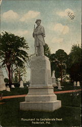 Monument to Confederate Dead Postcard