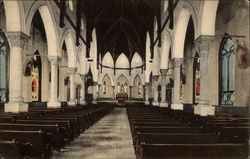 Interior of Catholic Church Postcard