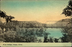 West Bridge Osage, IA Postcard Postcard