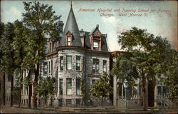 American Hospital and Training School for Nurses, Chicago, West Monroe St Postcard