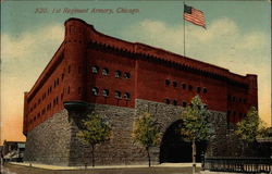 1st Regiment Armory Chicago, IL Postcard Postcard