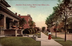 Sheridan Road, looking North from Wilson Ave Postcard