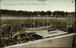 Stage Shown Brockton Fair, Brockton, Mass Postcard