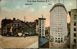 Two view of Turks Head, Providence, R. I., 1808-1912 and 1913 Postcard