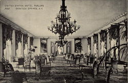 United States Hotel Parlors Postcard