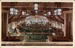 Lobby, Canyon Hotel, Yellowstone National Park Postcard Postcard