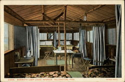 Mammoth Camp Lodge Interior, Yellowstone Park Postcard