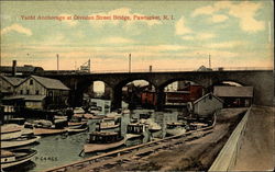 Yacht Anchorage at Division Street Bridge Pawtucket, RI Postcard Postcard