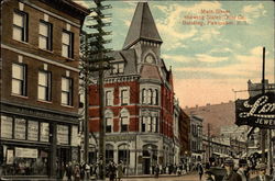 Main Street showing Slater Trust Co. Building Pawtucket, RI Postcard Postcard