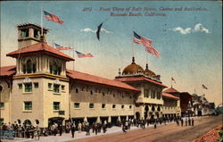 Front View of Bath House, Casino and Auditorium Postcard