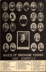 Wives of Brigham Young and Himself Postcard