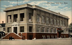 Elks Home Miles City, MT Postcard Postcard