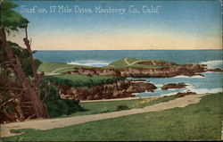 Surf on 17 Mile Drive Postcard