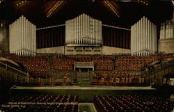 Interior of Auditorium showing largest organ in the world Postcard