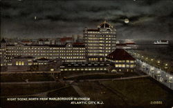 Night Scene, North from Marlborough-Blenheim Postcard