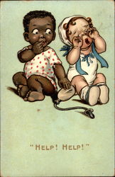 Help! Help Black Americana Postcard Postcard