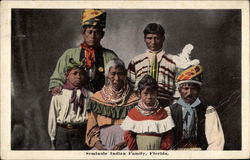 Seminole Indian Family Florida Native Americana Postcard Postcard