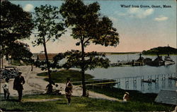 Wharf from Grove Onset, MA Postcard Postcard