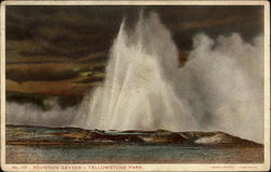 Fountain Geyser-Yellowstone Park Yellowstone National Park Postcard Postcard