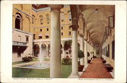 Courtyard Boston Public Library Postcard