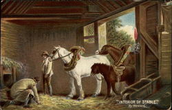 Interior of Stable, by moreland Postcard