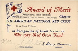 Red Cross Award of Merit Postcard