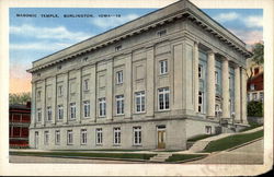 Masonic Temple Burlington, IA Postcard Postcard