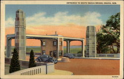 Entrance to sout Omaha Bridge Postcard