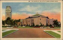 The Shrine of the Little Flower Detroit, MI Postcard Postcard