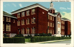 High School Ishpeming, MI Postcard Postcard