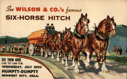 See Wilson & Co.'s Famous Six-Horse Hitch Postcard