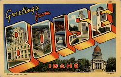 Greetings from Boise Idaho Postcard Postcard