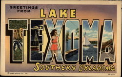 Greetings from Lake Texoma, Southern Oklahoma Postcard