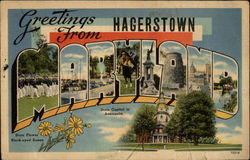 Greetings From Hagerstown Maryland Postcard Postcard