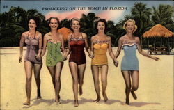 Frolicking on the Beach in Florida Postcard