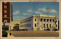 United States Post Office (No. 1440) Racine, WI Postcard Postcard