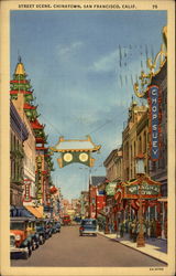 Street Scene, Chinatown San Francisco, CA Postcard Postcard