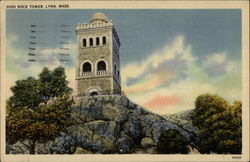 High Rock Tower Lynn, MA Postcard Postcard