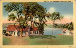 An Old Homestead Cape Cod, MA Postcard Postcard