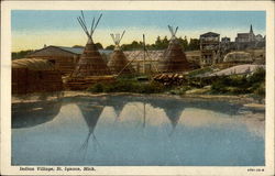 Indian Village Postcard