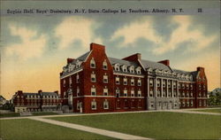 Sayles Hall, Boys' Dormitory, N. Y. State College for Teachers Albany, NY Postcard Postcard